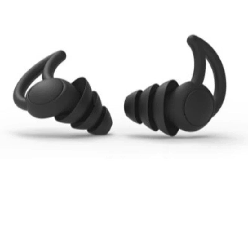 3-Layer Silicone Earplugs for Sleep, Swim & Noise Reduction