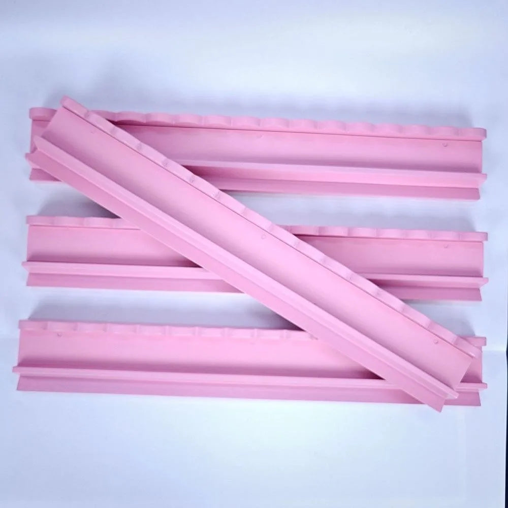 4PCS Wooden American Mahjong Racks with Pushers – 20" Set Mahjong Rack Set Nixie Pink