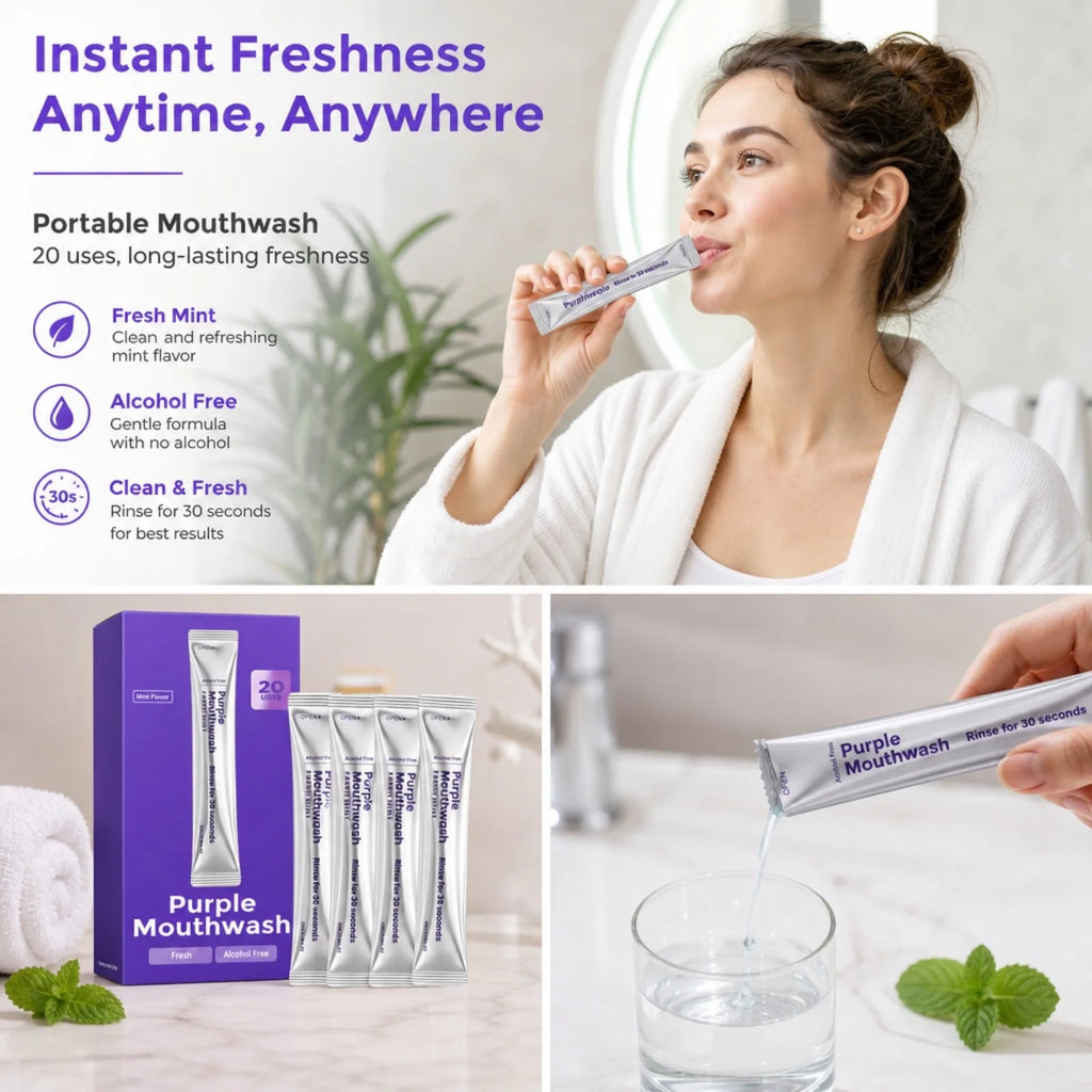 Portable Disposable Mouthwash Strips – Mint Flavor, 20 Pack Travel Disposable Mouthwash Nixie