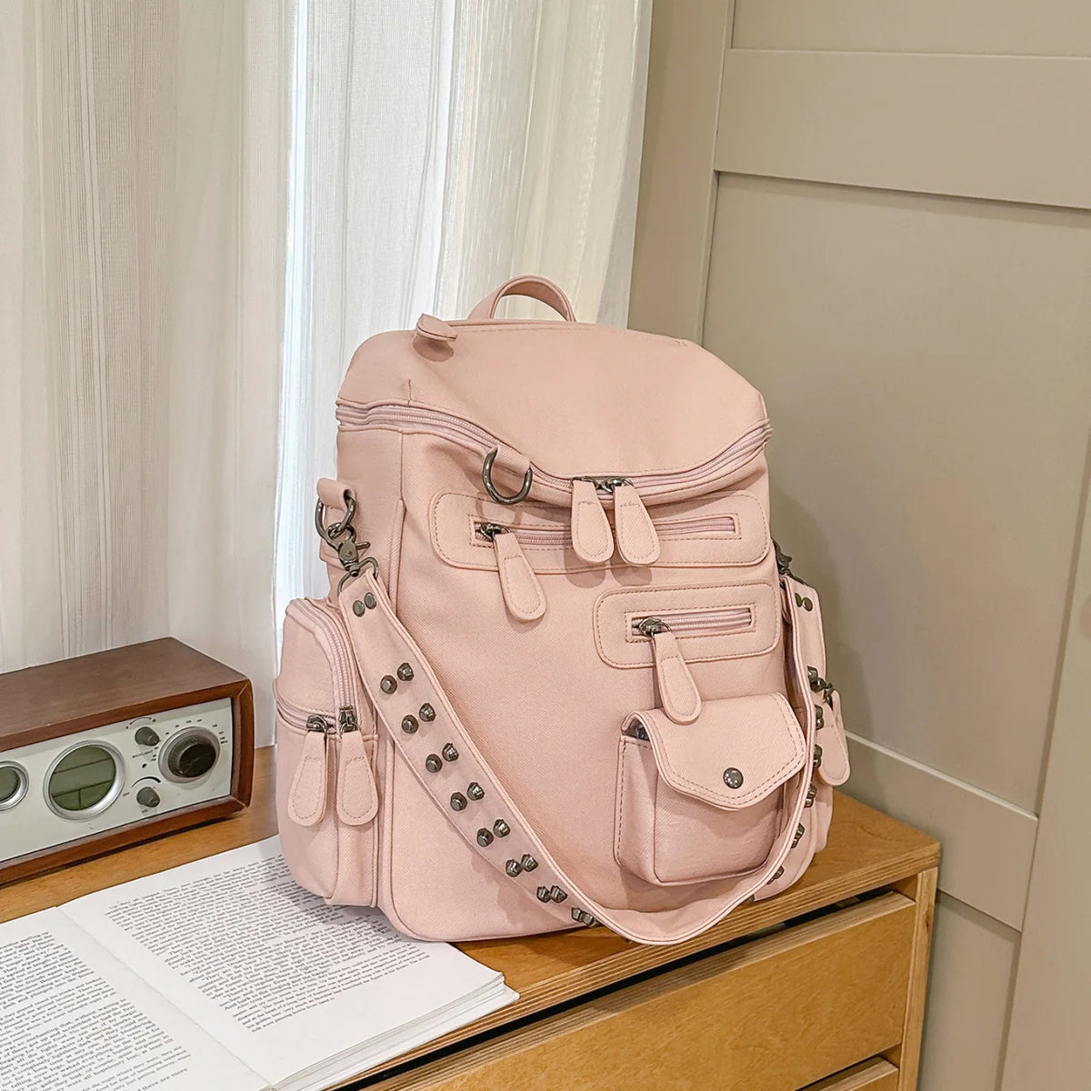 Women's Soft Leather Large Backpack – Travel & Commuter Bag