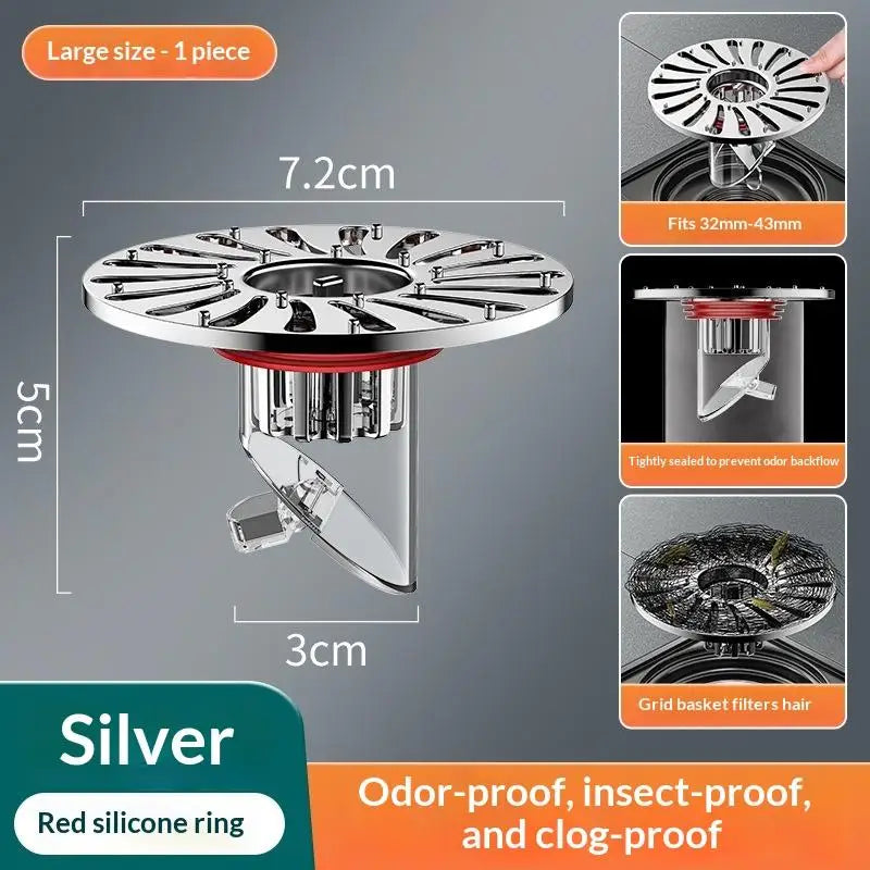 Anti-Odor Floor Drain Cover with Removable Filter Basket Floor Drain Cover Nixie A8