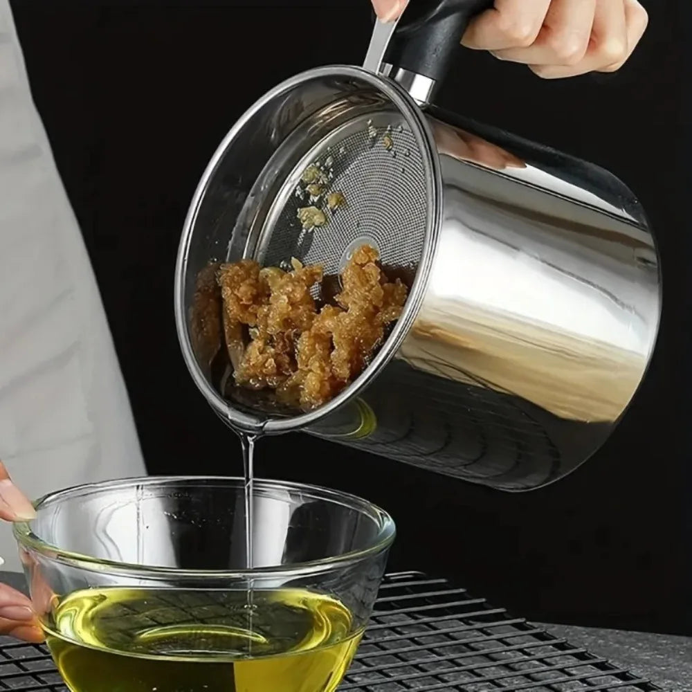 Stainless Steel Oil Filter Cup – Leak-Proof Storage Bottle Oil Storage Bottle Nixie