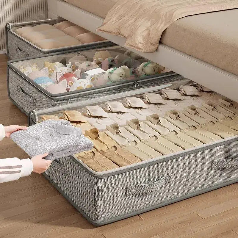 Under Bed Storage Organizer – Foldable Large Capacity with Handles