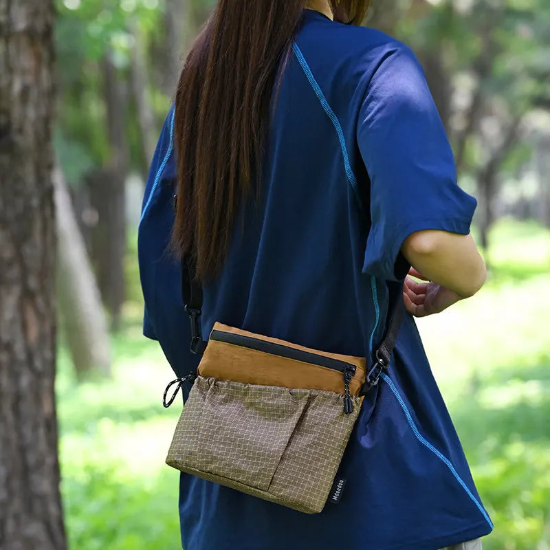 Men's Nylon Crossbody Bag – Lightweight Shoulder Phone Bag Men's Crossbody Bag Nixie Khaki