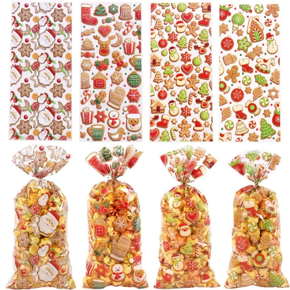 50PCS Christmas Cartoon Candy Bags – OPP Gift Packaging Bags Christmas Gift Bags Nixie 5 14x16cm