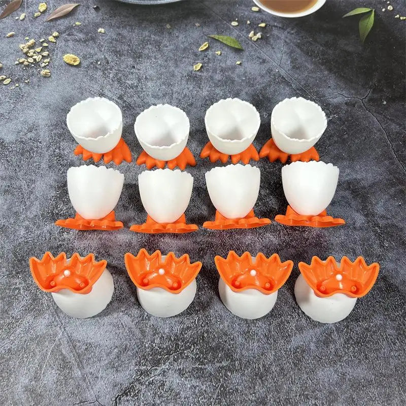 Chicken Egg Cup Holder Stand for Kids Breakfast | Fun Design Egg Cup Holder Nixie