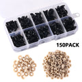 150pcs Black Plastic Safety Eyes 6-12mm for DIY Stuffed Animals Doll Craft Accessories Nixie 150pcs
