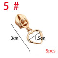 Star Zipper Pulls 5-Pack – Decorative Metal Slider Replacements Zipper Pull Set Nixie A3