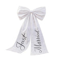 Large Wedding Car Bow – Elegant Ribbon Bridal Car Decoration Wedding Car Decoration Nixie White