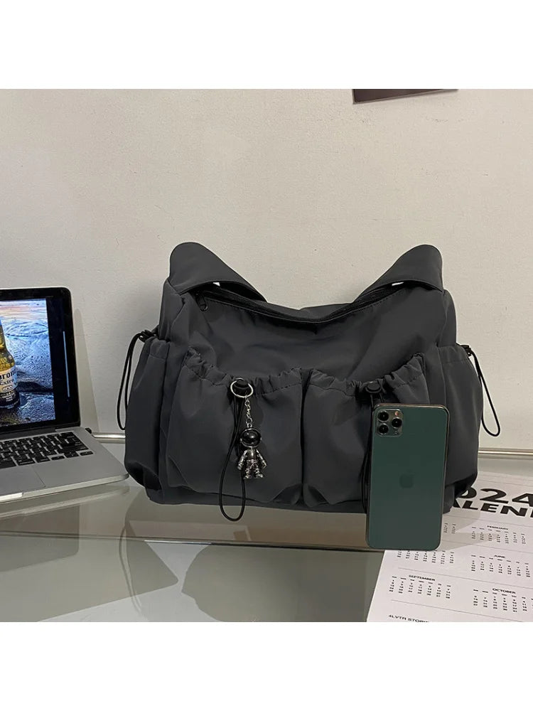 Large Capacity Nylon Tote Bag – Unisex Shoulder & Crossbody Nylon Tote Bag Nixie