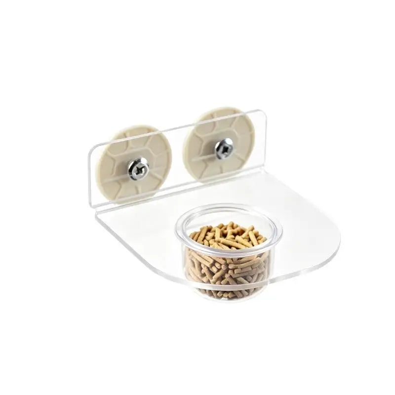 Clear Acrylic Dual Pet Feeder Bowl – Cage Clip Small Animals Pet Feeder Bowl Nixie