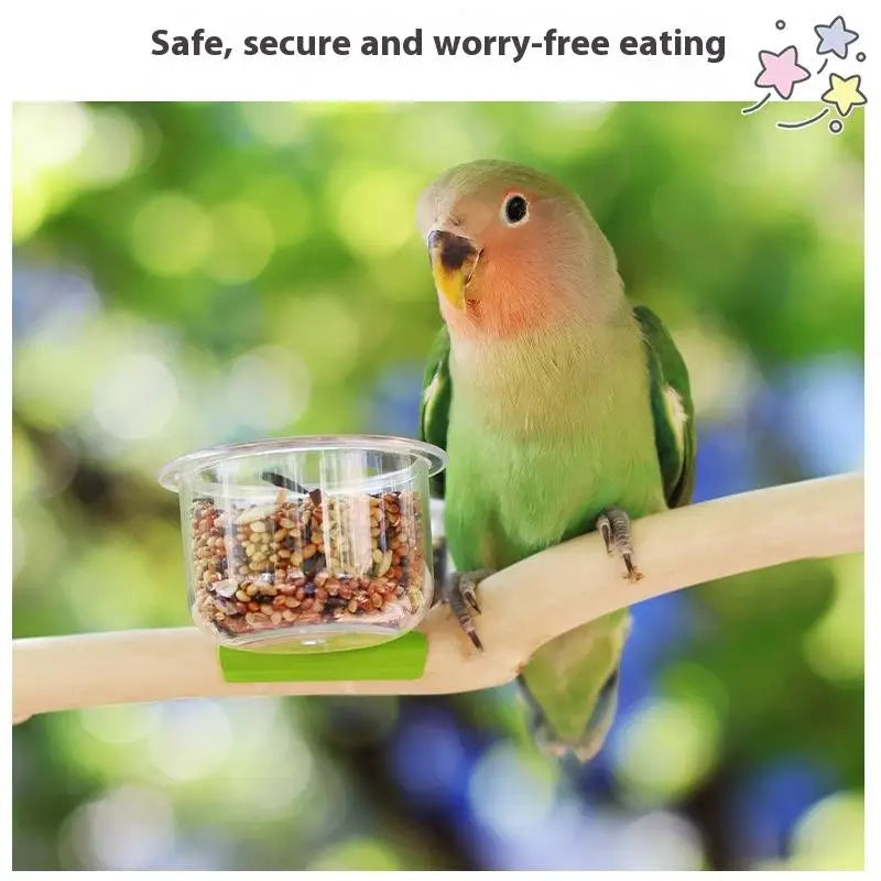 Parrot Feeder Cup with Clip – Bird Cage Food & Water Bowl Bird Cage Feeder Nixie
