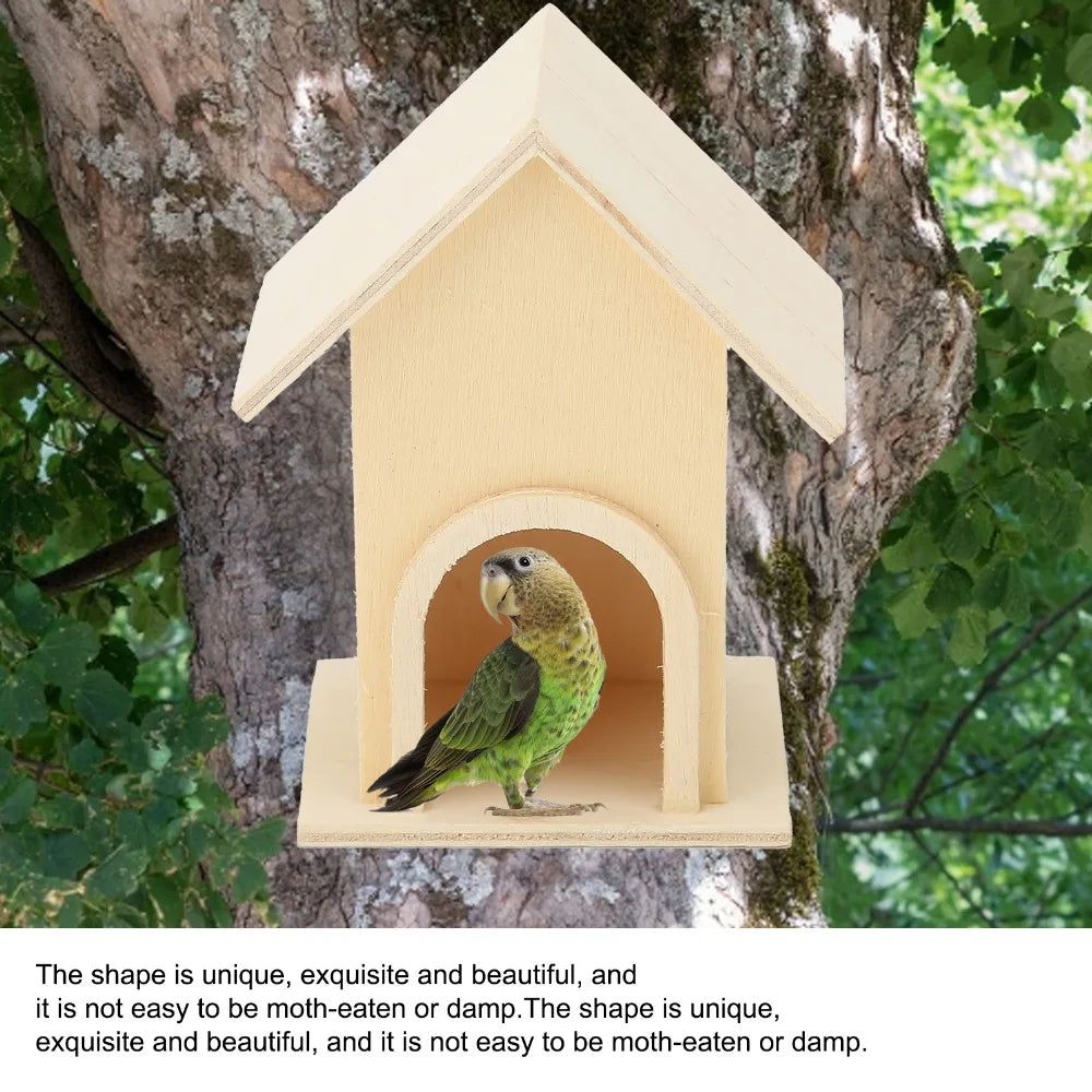 5-Pack Unfinished Wooden Birdhouses | DIY Patio Bird Decor