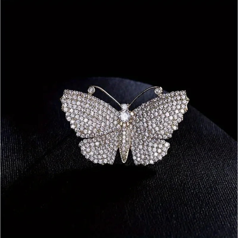 Butterfly Brooch Pin for Women – Wedding & Fashion Jewelry Fashion Brooch Pin Nixie Light Yellow Gold Color