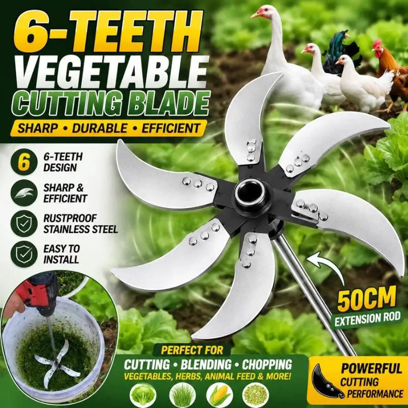 6-Blade Manganese Steel Cutter Head for Vegetable & Forage Chopper