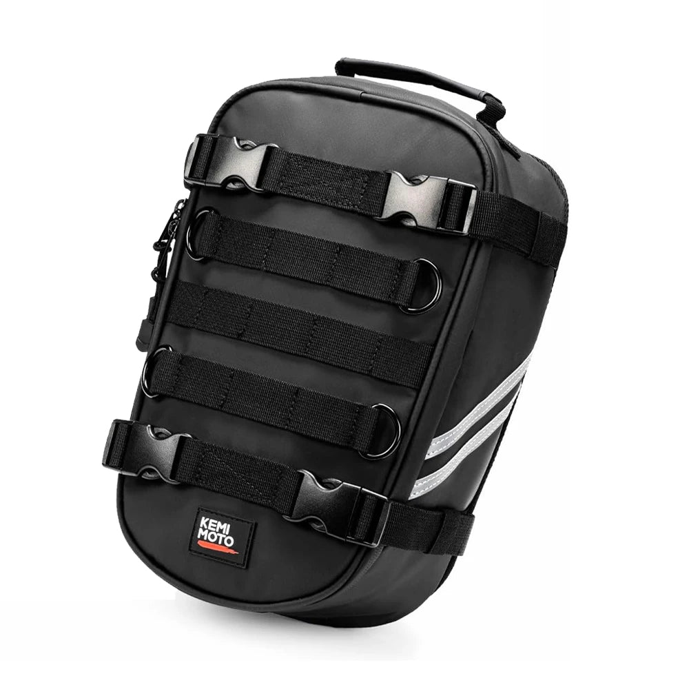 KEMIMOTO 6L Waterproof Motorcycle Fender Tail Bag | Dirt Bike Motorcycle Tail Bag Nixie Black