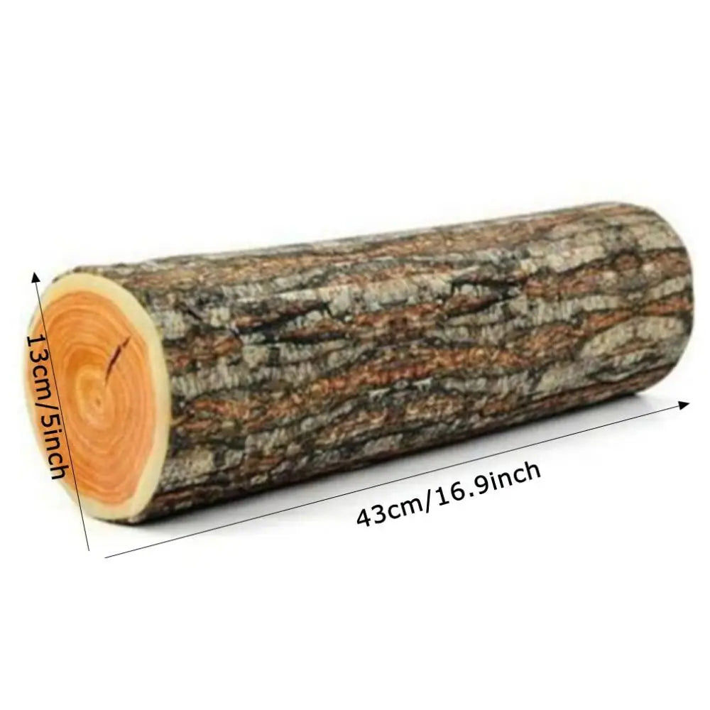Convertible Tree Log Pillow – Wood Grain Floor Stump Cushion Decorative Cushion Nixie