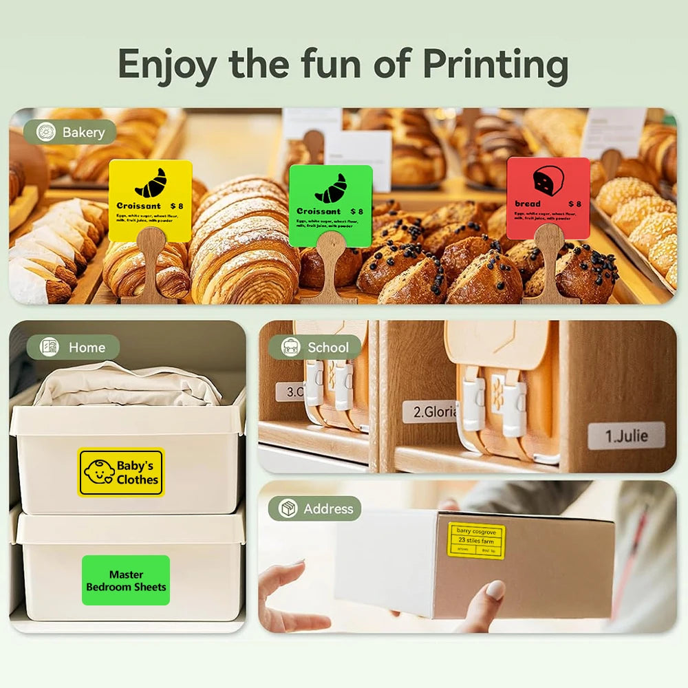 NiiMbot B1/B21/B3S/B203 Thermal Labels 40x30mm – Color Label Paper Thermal Label Paper Nixie