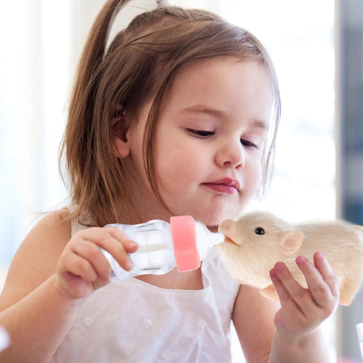Lifelike Mini Reborn Silicone Pig Doll – Cute Piggy Toy Gift Silicone Animal Doll Nixie