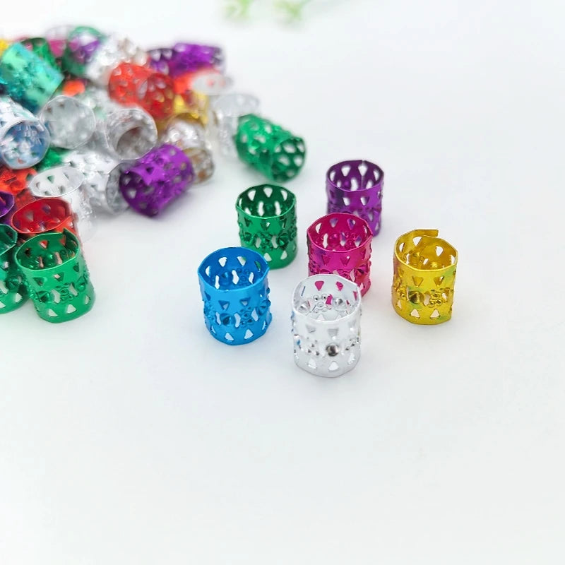 Colorful Dreadlock Hair Rings Clips Hip Hop Loc Accessories Dreadlock Hair Rings Nixie