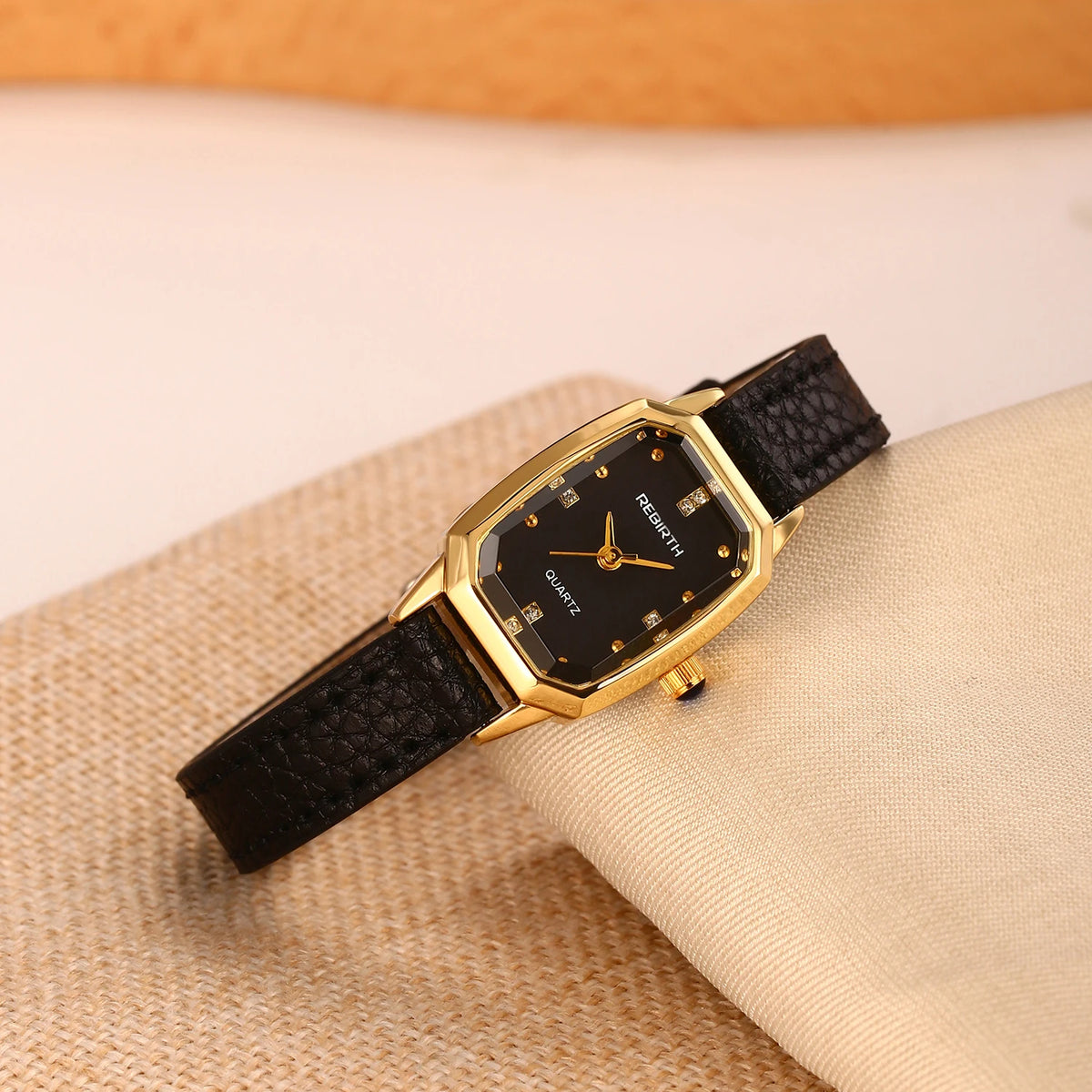REBIRTH Retro Korean Fashion Leather Quartz Watch | Daily Wear Quartz Fashion Watch Nixie