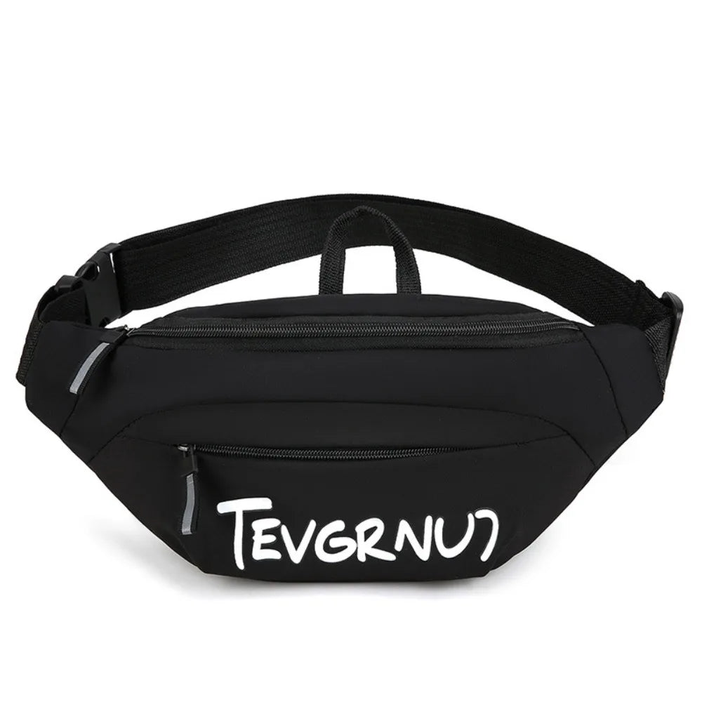 Large Capacity Nylon Waist Bag – Unisex Chest & Shoulder Pack Waist & Chest Bag Nixie Black