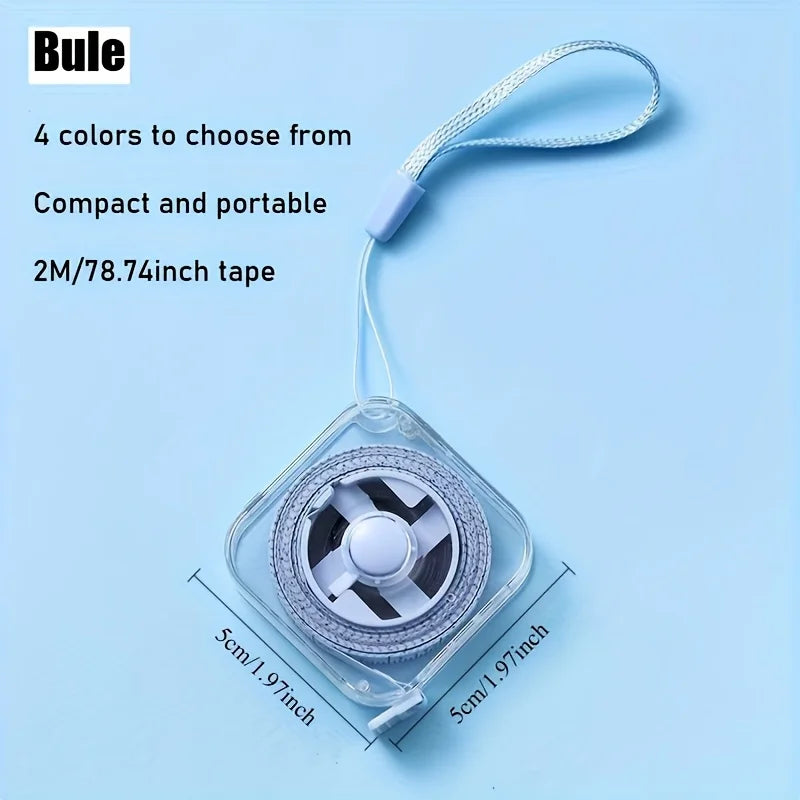 2M Mini Soft Tape Measure – Double-Sided Tailor Body Ruler Soft Tape Measure Nixie Blue