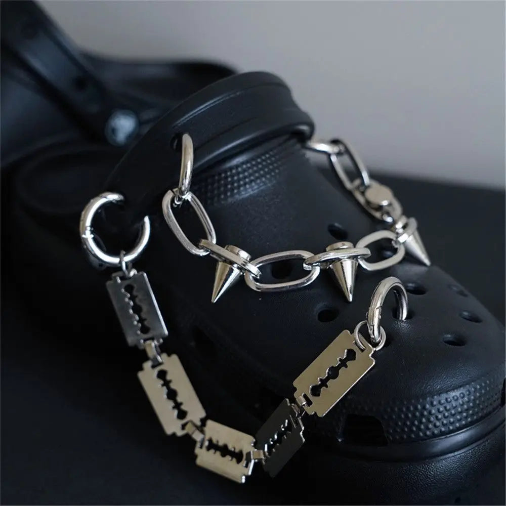 Hip Hop Punk Chain Shoe Charms for Crocs & Clog Shoes
