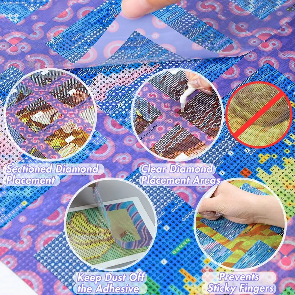 Diamond Painting Alignment Frames & Release Film 6/12Pcs Diamond Painting Tool Nixie