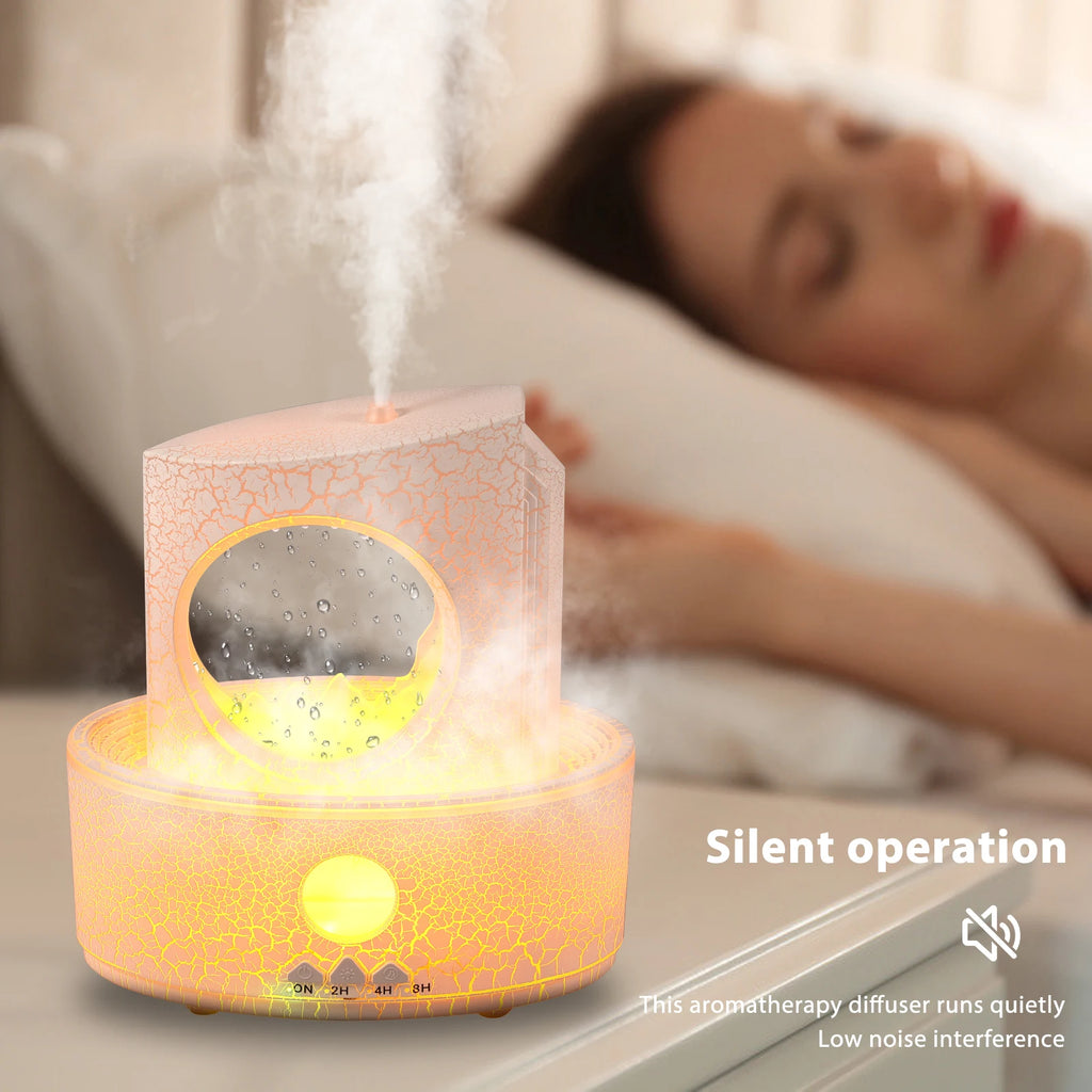 Raindrop Aroma Diffuser Humidifier 180ml – 3 Timers & Night Light