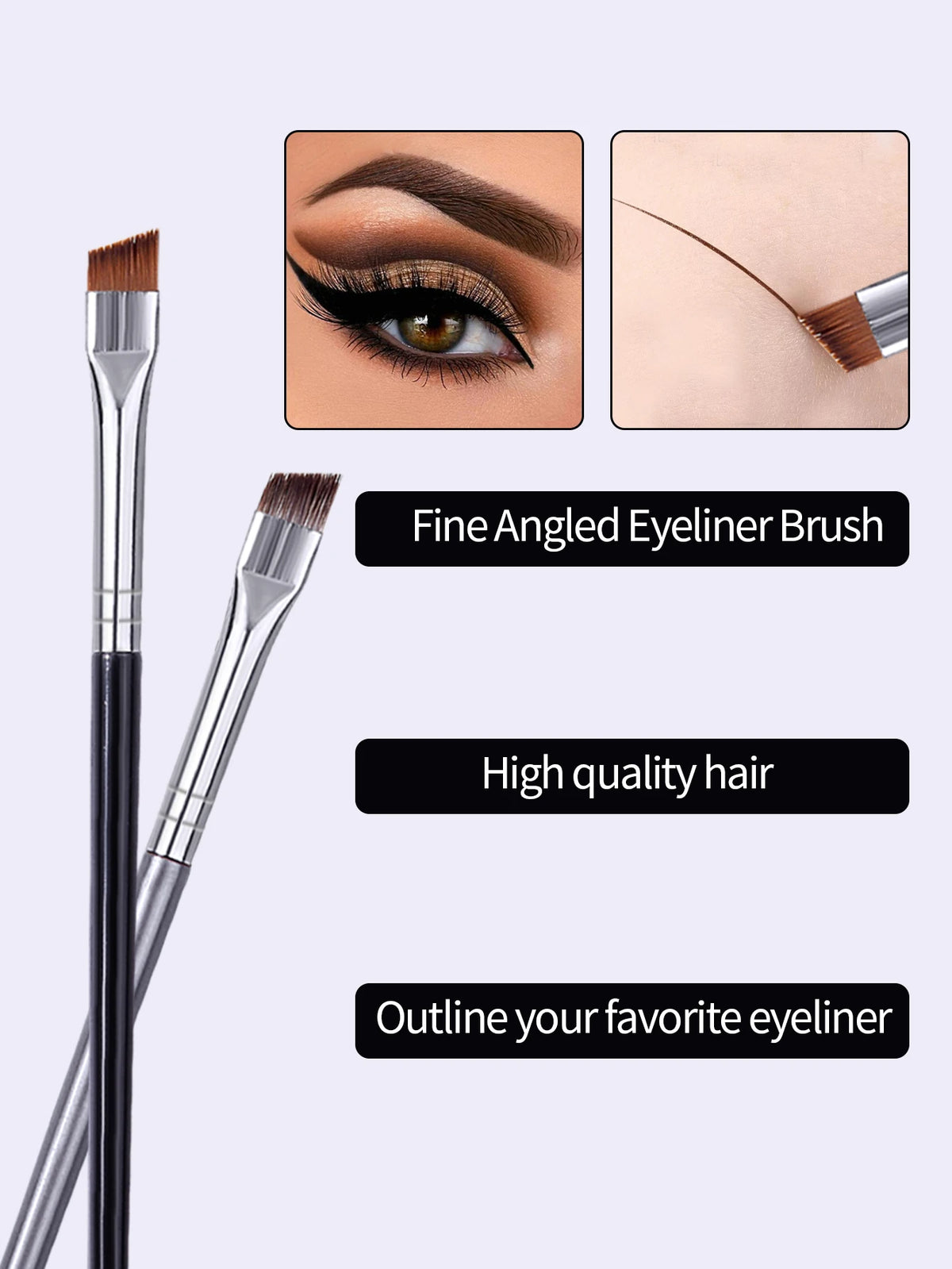 12PCS Ultra-Fine Eyeliner & Eyebrow Brush Set for Precision Makeup Brush Set Nixie