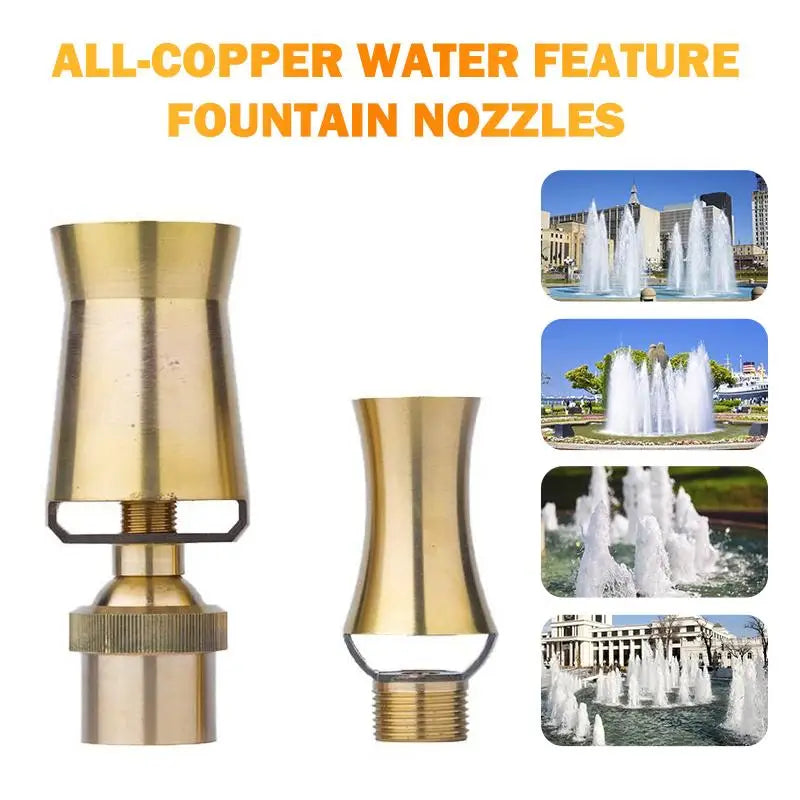 Brass Cedar Tower Ice Fountain Nozzle – Pool Water Feature Fountain Nozzle Nixie