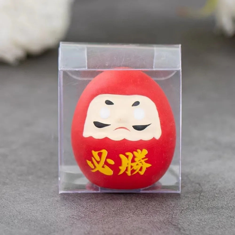 Japanese Ceramic Daruma Doll Lucky Cat Figurine Desk Decor Ceramic Figurine Nixie