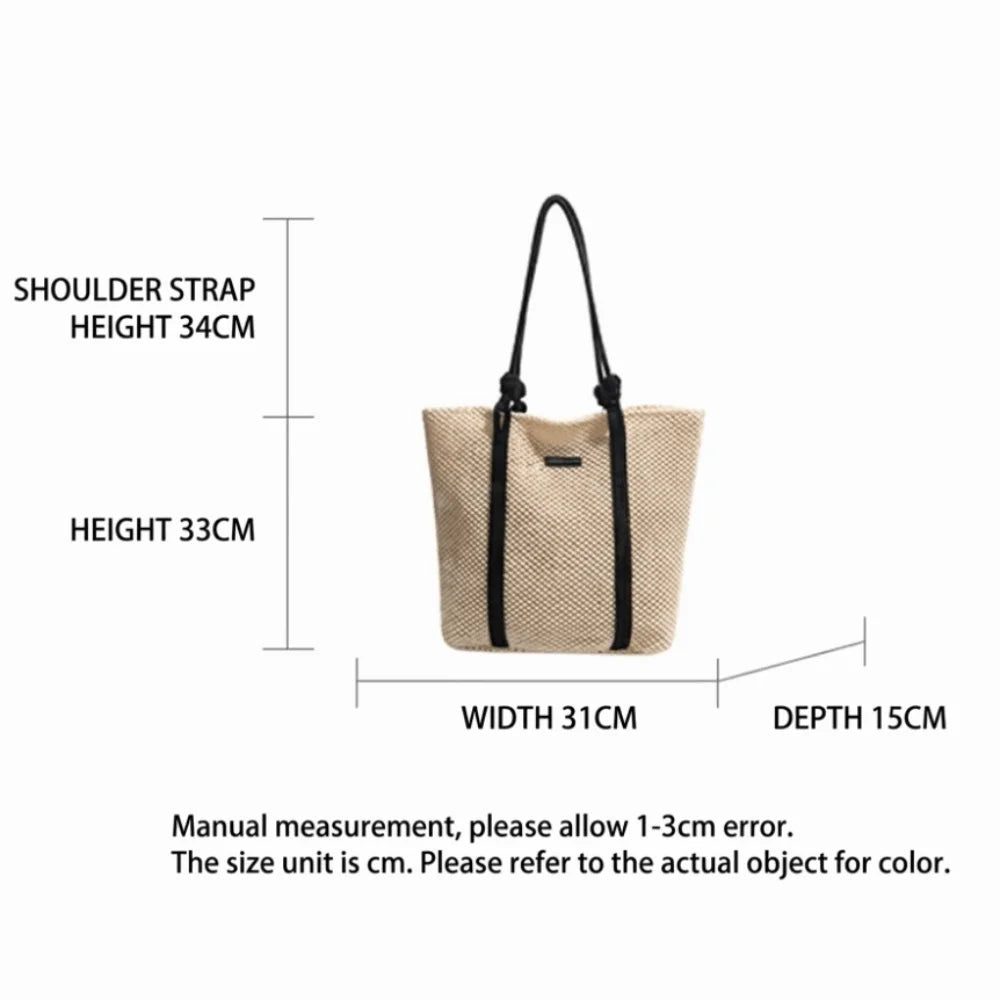 Handwoven Straw Tote Bag – Large Woven Shoulder Bag for Women Woven Tote Bag Nixie