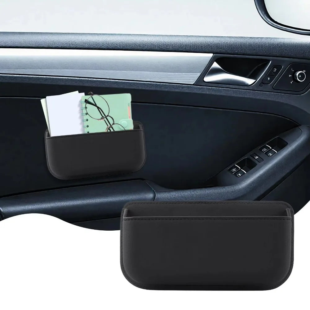 PU Leather Car Storage Pocket | Self-Adhesive Seat Organizer Car Seat Organizer Nixie