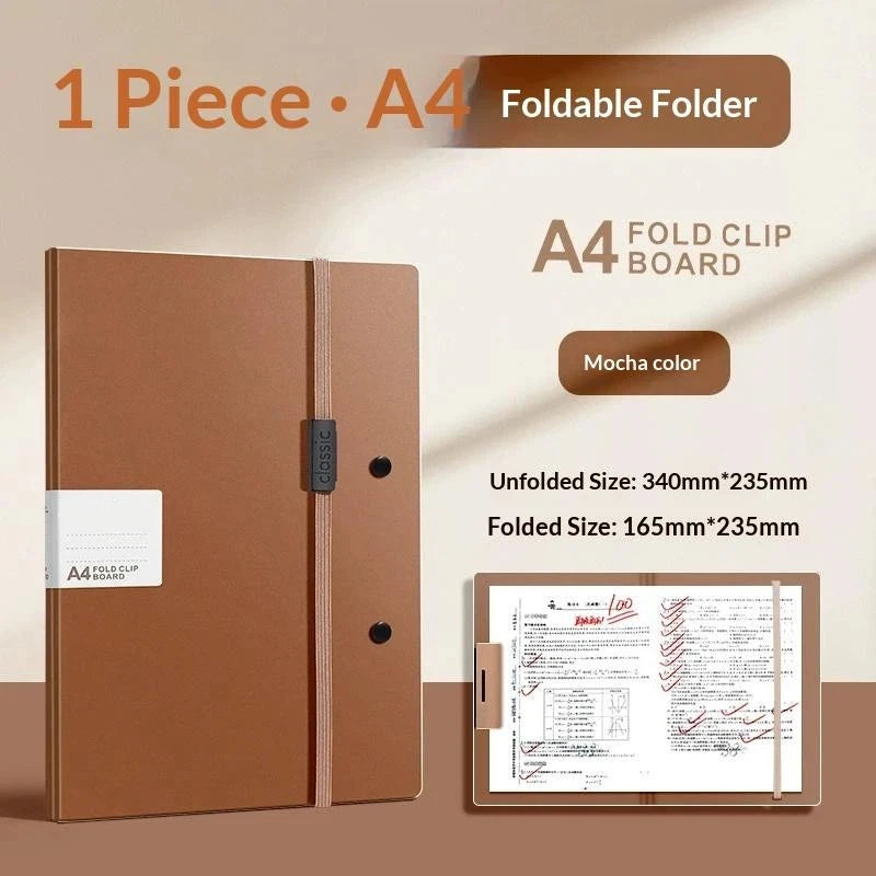 Foldable A4 to A5 PP Plastic File Folder with Elastic Buckle File Folder Nixie A2