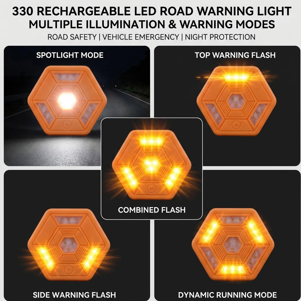 Orange LED Magnetic Road Flare Warning Light – IP67 Waterproof Emergency Warning Light Nixie