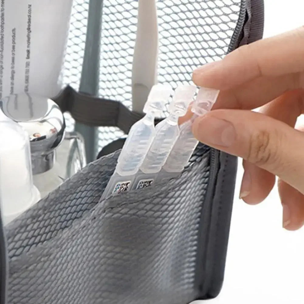 Standing Mesh Toiletry Bag – Travel Cosmetic Organizer Mesh Toiletry Bag Nixie