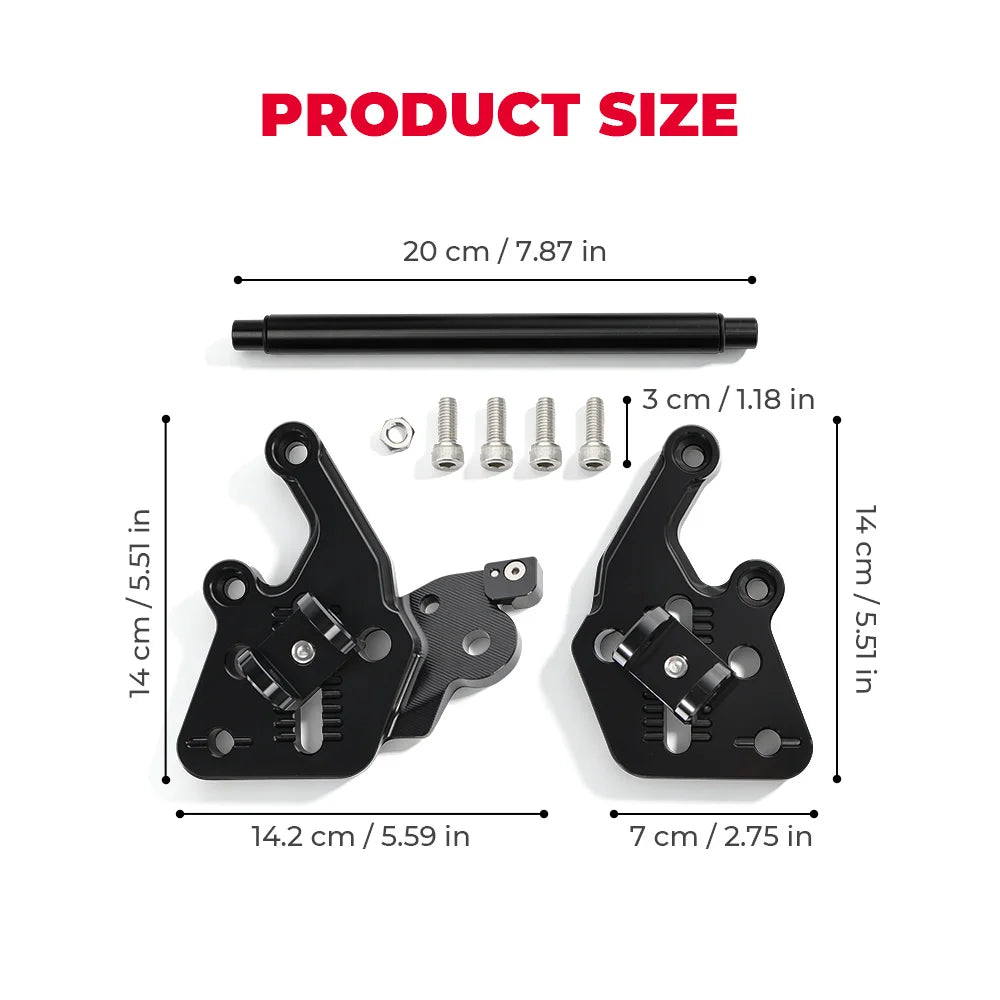 CNC Aluminum Footpeg Brake Bracket for Surron Light Bee & Segway Motorcycle Foot Peg Bracket Nixie
