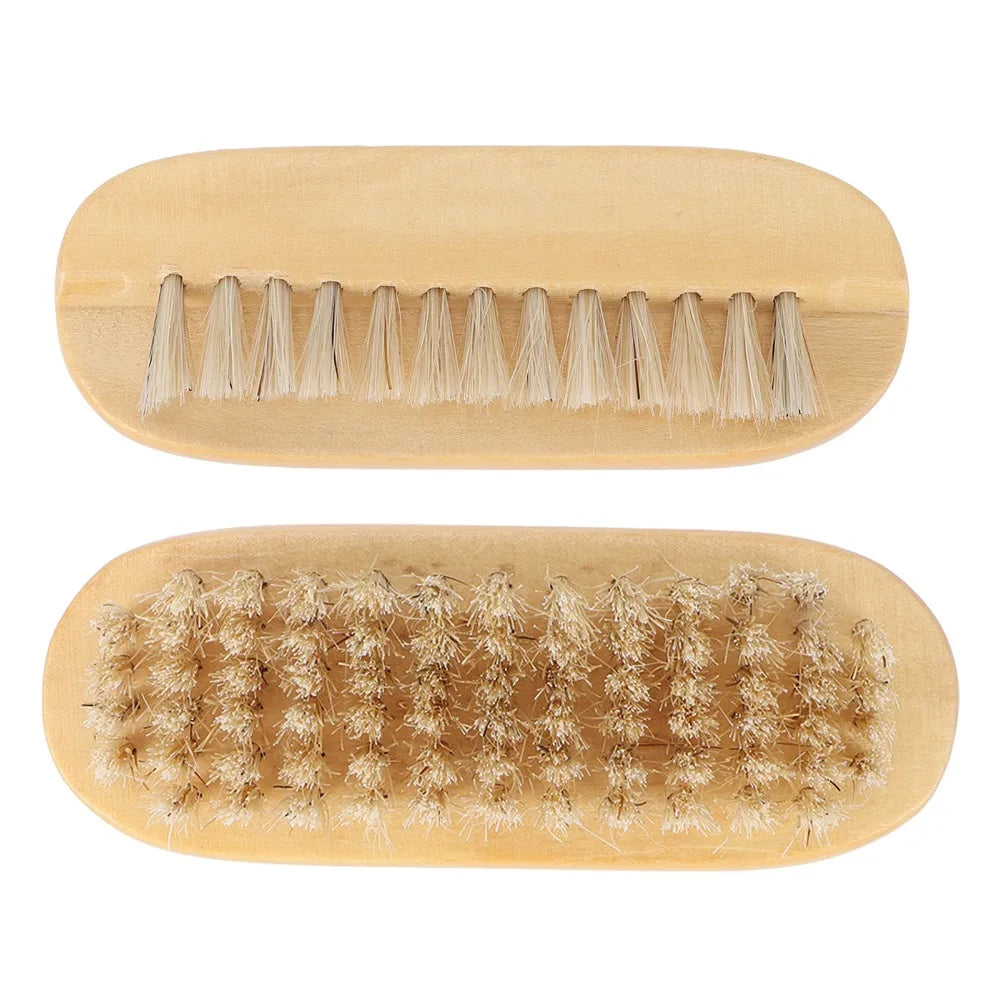 Wooden Double-Sided Nail Cleaning Brush – Manicure & Pedicure
