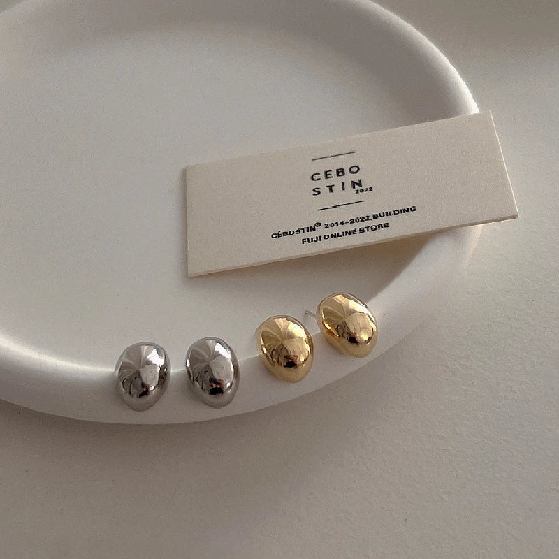 Gold & Silver Plated Geometric Stud Earrings | Nixie Stud Earrings Nixie