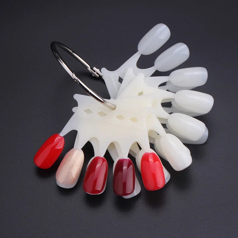 50-Tip Nail Swatch Fan Color Card Acrylic Display Shelf Nail Display Tool Nixie