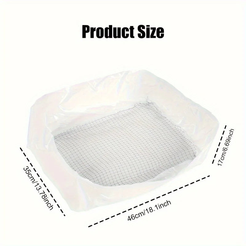 10pcs Washable Cat Litter Box Grid Filter Bags – Hands-Free Cat Litter Liner Nixie