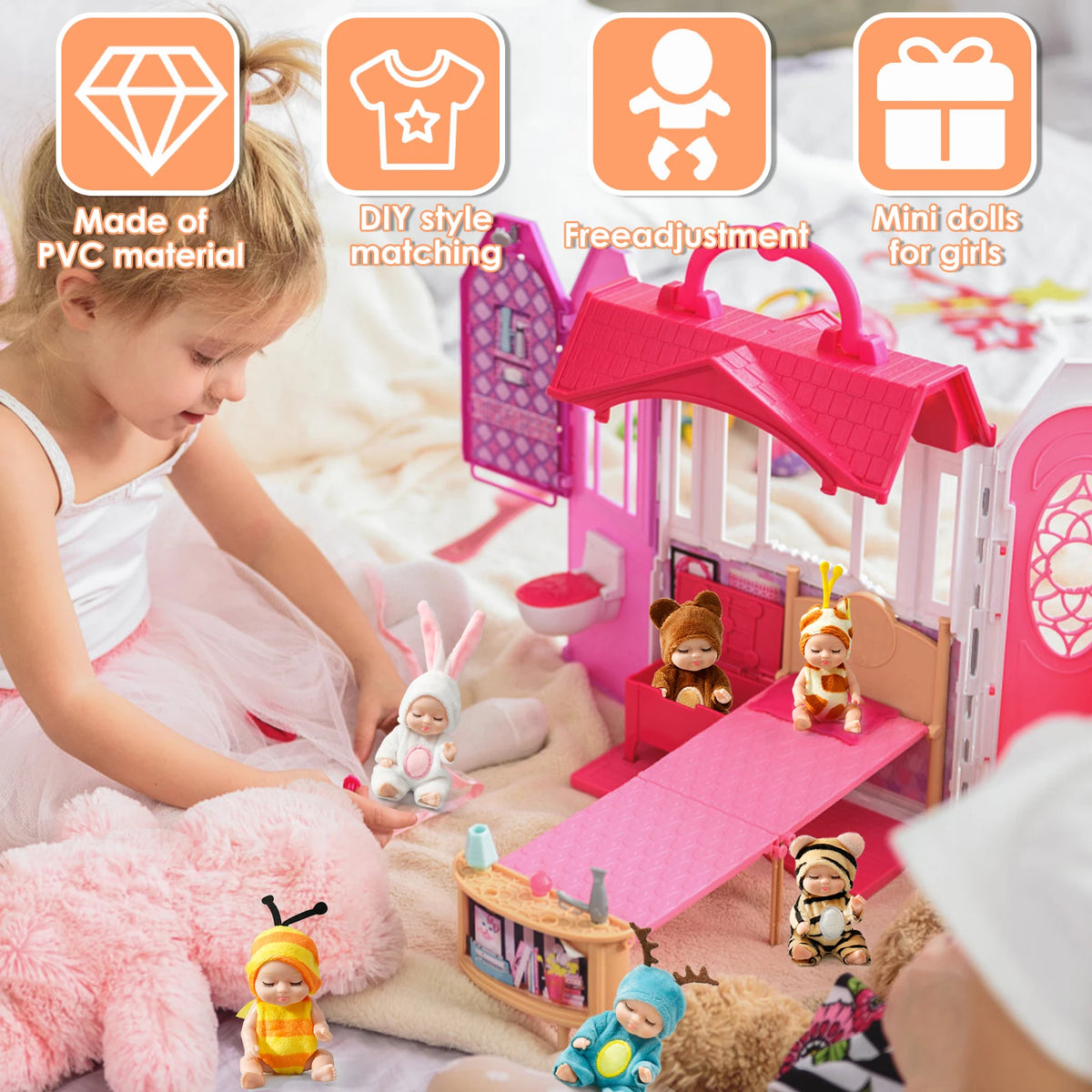 Mini Reborn Baby Dolls 6–12 Pack with Clothes | Kids Gift Mini Reborn Dolls Nixie