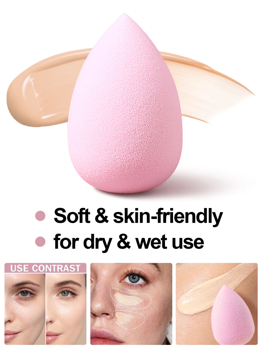 25Pcs Mini Makeup Sponges Wet & Dry with Storage Case Makeup Sponge Set Nixie