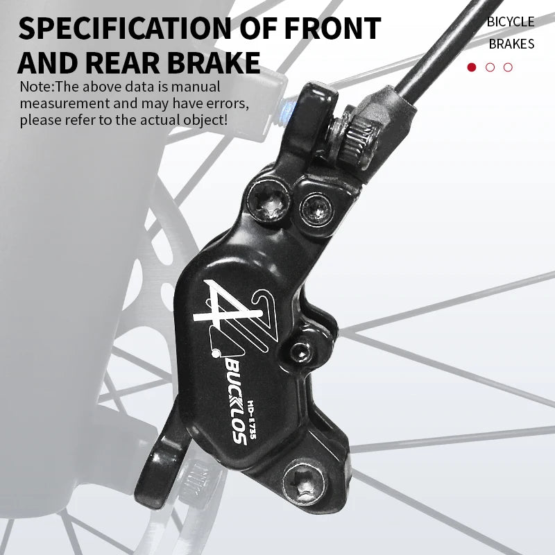 BUCKLOS 4-Piston E-Bike Hydraulic Disc Brake Set | HD-E735