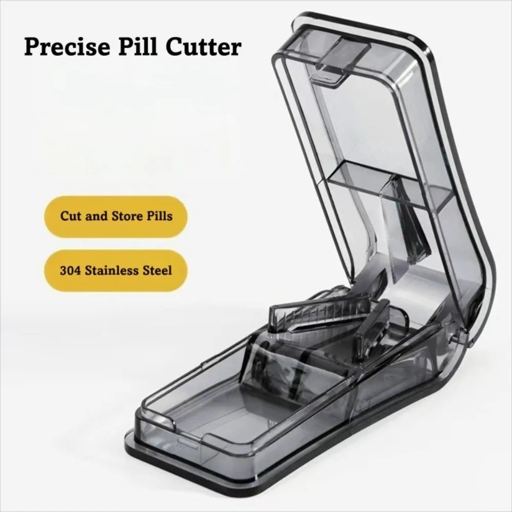 Portable 2-in-1 Tablet Cutter & Pill Storage Case