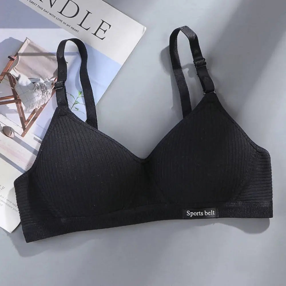 Women's Cotton Wire-Free Seamless Bra – Sports & Sleep Seamless Cotton Bra Nixie Black 70AB One Size