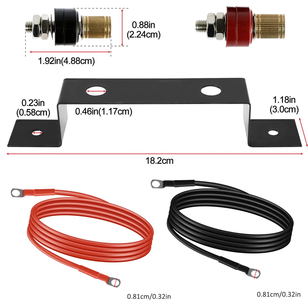 Waterproof Copper Battery Jump Post – Insulated Relocation Kit
