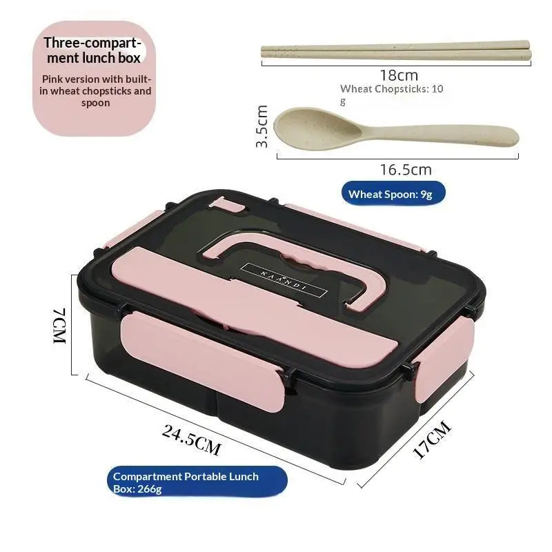 Leak-Proof 2/3 Compartment Bento Lunch Box – BPA-Free PP Bento Lunch Box Nixie A7